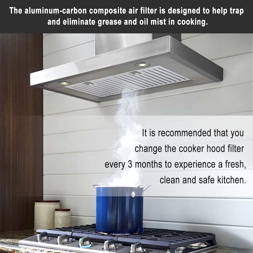 Cenipar 97007696 Range Hood Filter Charcoal Odour Filter for Range vent hood (8 3/4