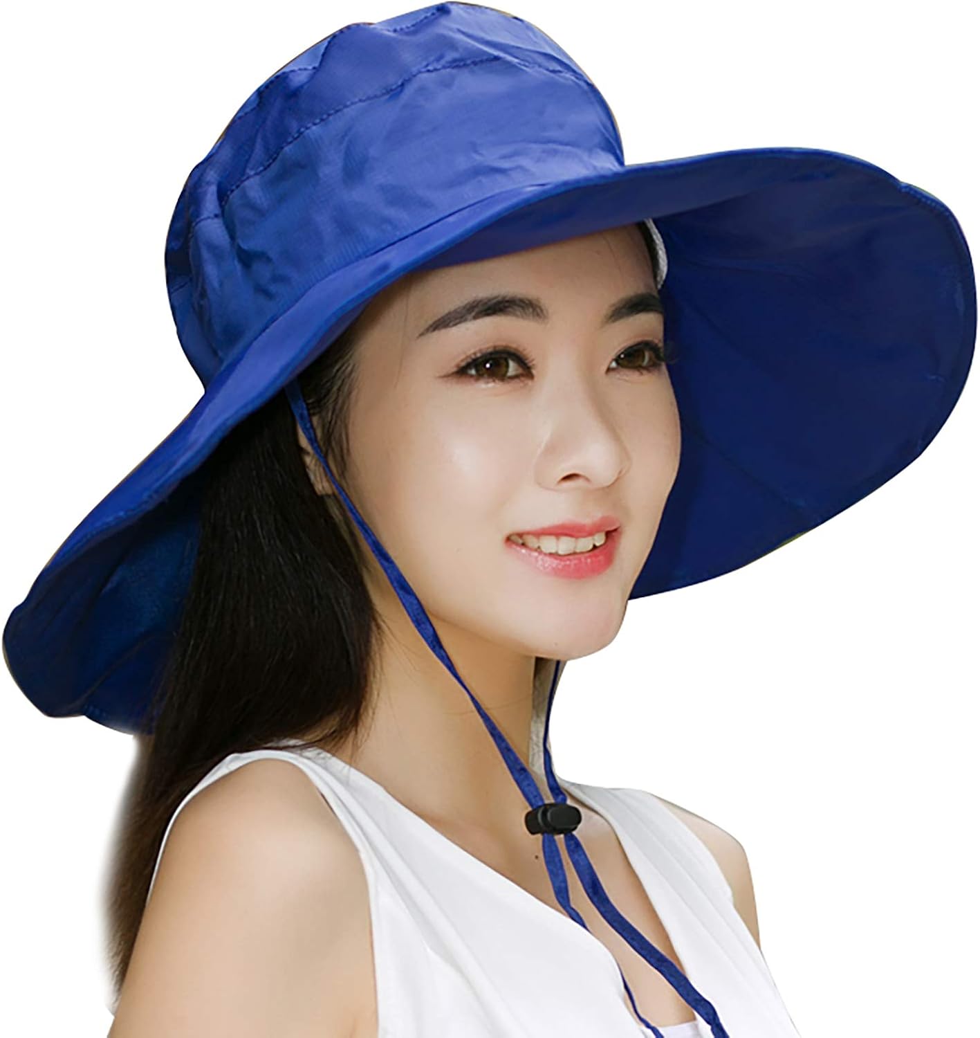 BeFur Fishing Rain Hat for Men Women Wide Brim UV Protection Boonie Hat Outdoor Safari Cap Blue at  Women’s Clothing store