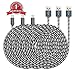 ZYD (TM) 3 Pack Certified Nylon Braided 8 Pin Lightning to USB Cable (6 Feet / 2 Meters)