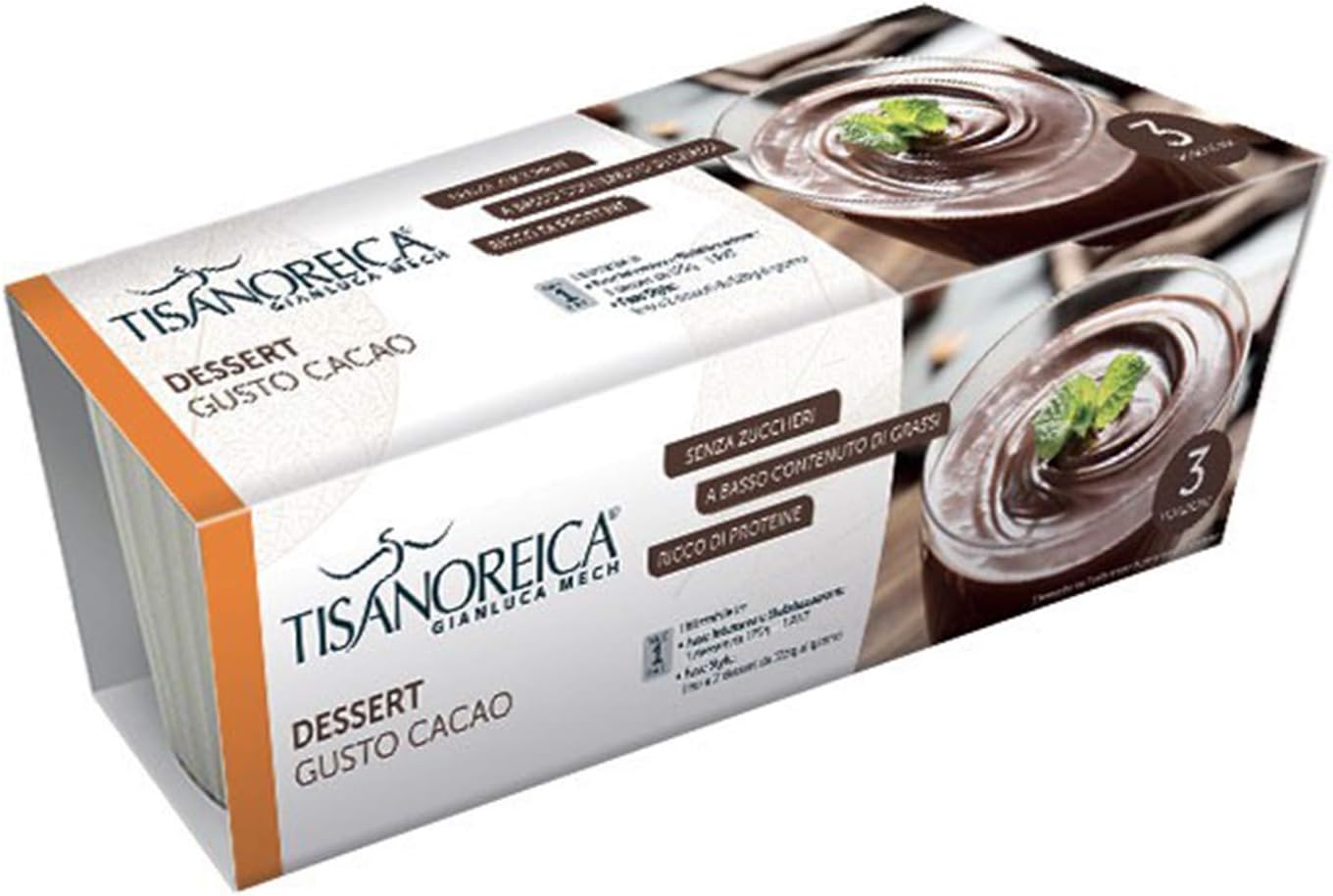 Tisanoreica Dessert Gusto Cacao, 3 porzioni