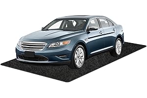 Halero Non-Slip Garage Floor Mat for Under Car, 7'4"x17' Extra Large Absorbent Oil Garage Parking Mat, Waterproof Backing, Reusable, Washable, Protects Floor from Snow, Rain and Mud for Cars