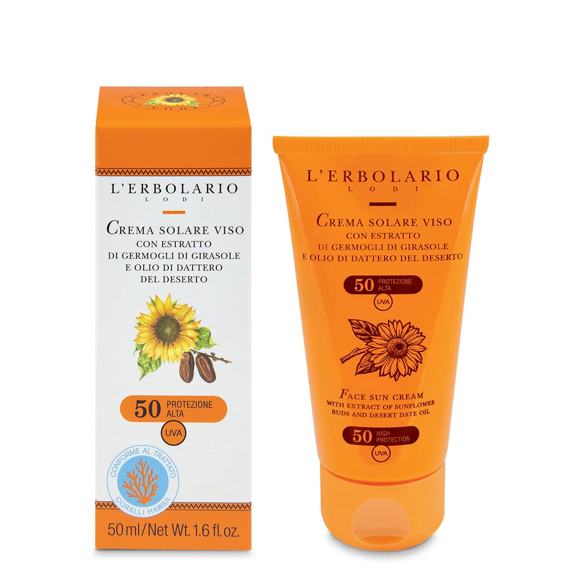 L'Erbolario Crema Solare Viso SPF 50 50 ml