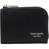 kate spade new york Women's Devin Saffiano Leather Zip Card Case, Black