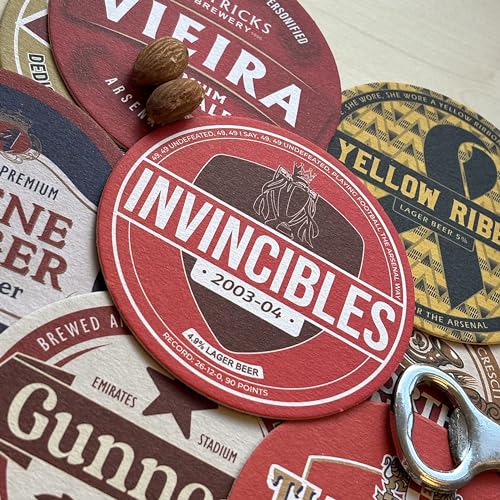Arsenal Football Beer Mat Coasters - Perfect for a Gift or Present for Any Arsenal Fan (8-Pack)