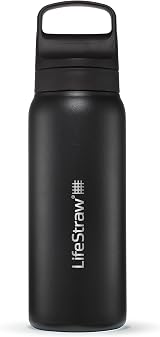 LifeStraw Go Series Insulated Stainless Steel Water Filter Bottle 24oz Nordic