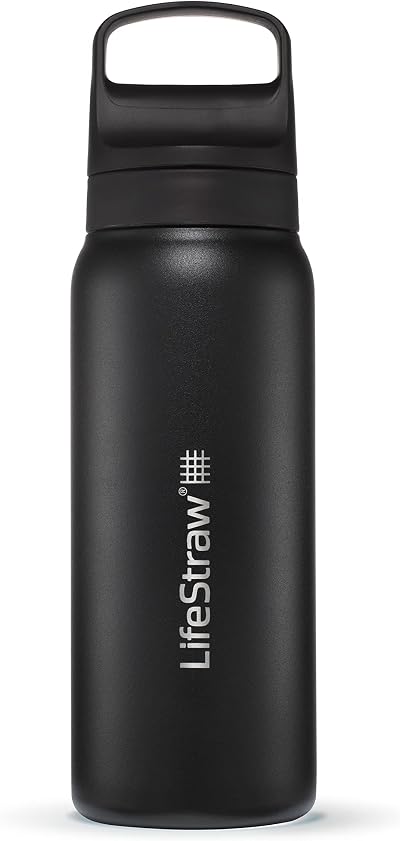 LifeStraw Go Series Insulated Stainless Steel Water Filter Bottle 24oz Nordic