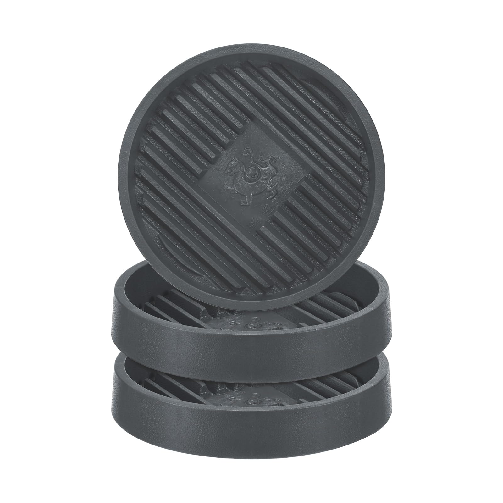 M METERXITY 3-Pack Plant Saucer, 4.7 Inch 12cm Flower Pot Saucers, Thicker Anti-Rot Root Plastic Plant Saucer for Indoor/Outdoor Potted Plant/Plant Water Catcher Tray [Cement Ash]