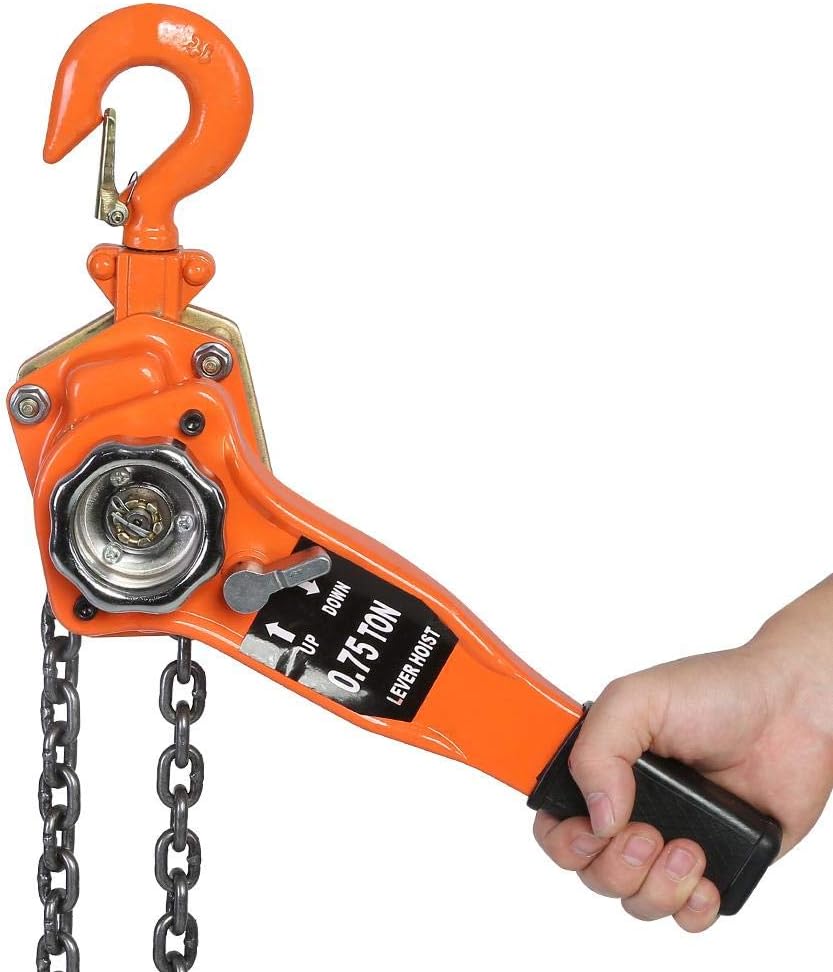 Lifting Hoist, 1 Set Alloy Steel Lever Chain Hoist Pulley Block Hoist