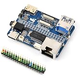 Nano Base Board for Raspberry Pi Compute Module 5 Lite/eMMC Series Board, Same Size as CM5, with CM5 Socket/40PIN GPIO Header/RJ45 Gigabit Eth/16PIN PCIe/HDMI/USB 3.2/Audio/MIPI Interface etc.