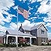 Yeshom Upgraded 25 ft Telescopic Heavy Duty Aluminum Flag Pole Kit Fly 2 Flags 3'x5' US Flag & Ball Top Flagpole for Commercial Residential Outdoor