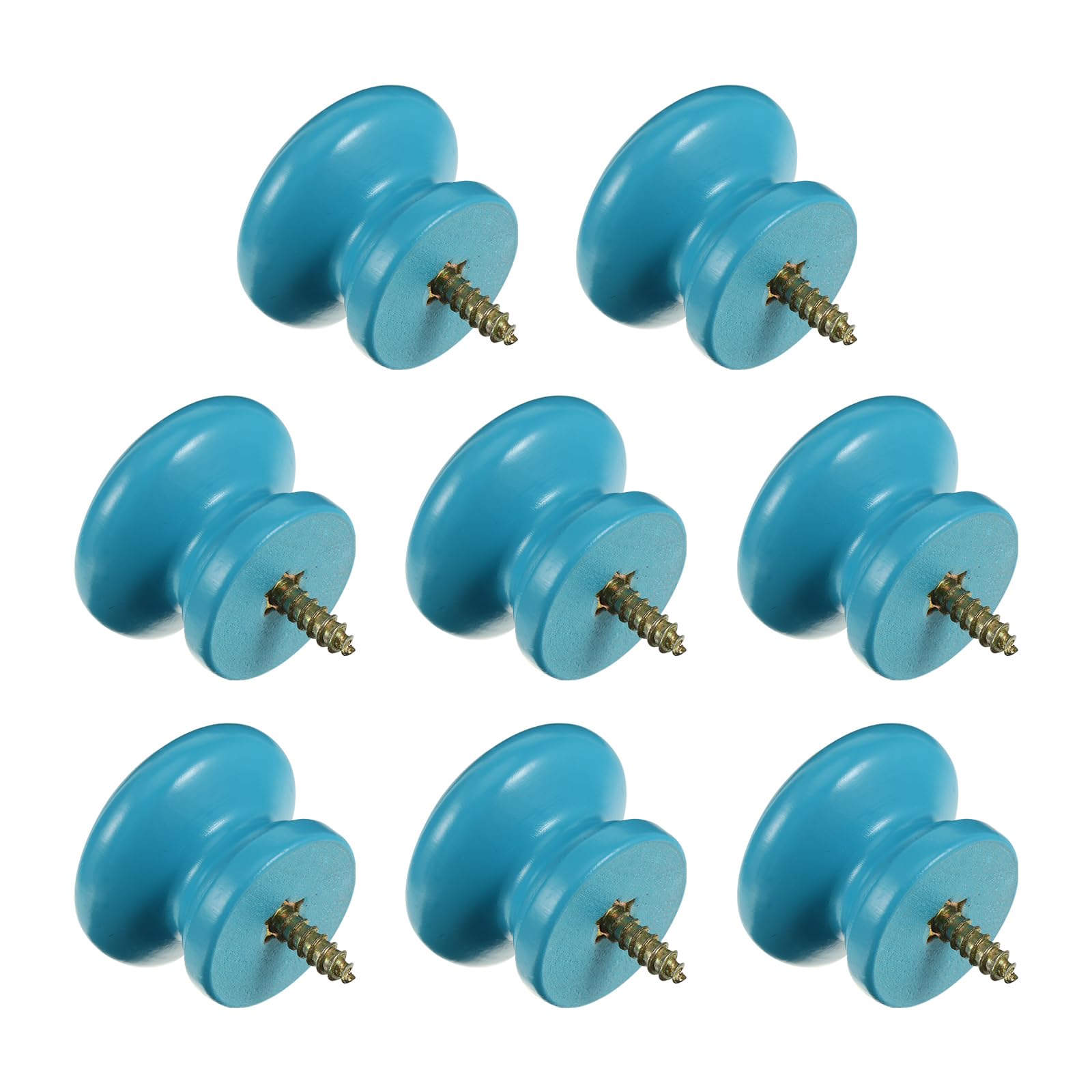 Homoyoyo 8pcs Solid Wood Handle Boho Dresser Wood Cabinet Knobs Door Knob Furniture Knobs Pulls Handles Cabinet Door s Dresser Drawer Mini Vanity Wooden Self-Tapping