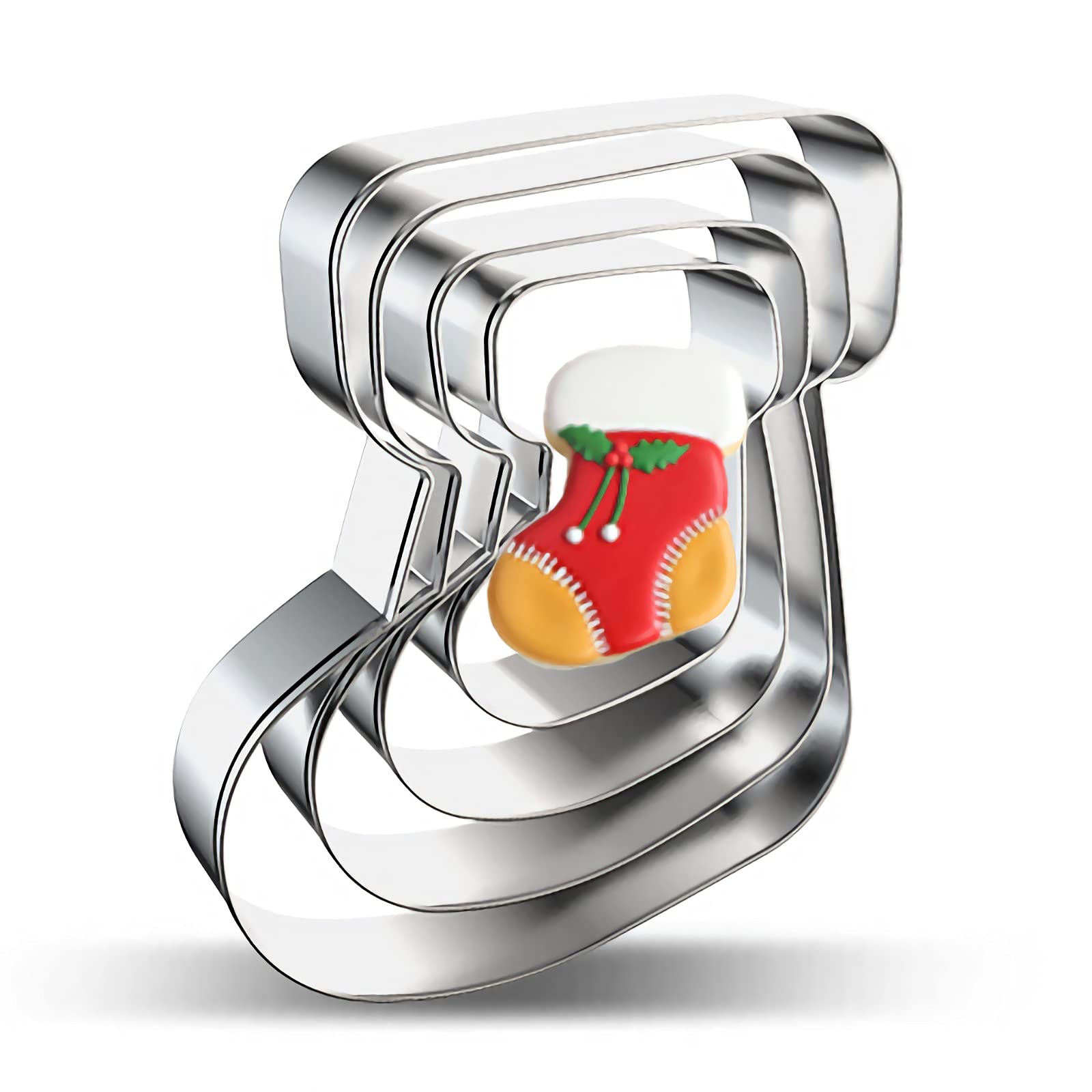 Stocking Cookie Cutter Set - 4 Pieces Christmas