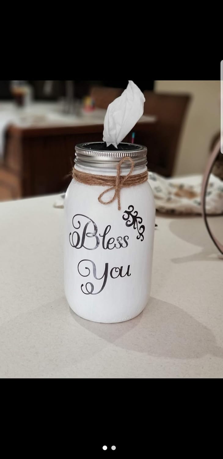 Amazon Com Decorative Mason Jar As A Tissue Holder Handmade