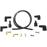 8.5mm Black Ultra Pow'r Wire Coil Wire Kit (3 ft.) | 36 in. Long, 4 - 90 Degree &amp; 2 - Straight boots, Male, HEI &amp; Female Socket connectors