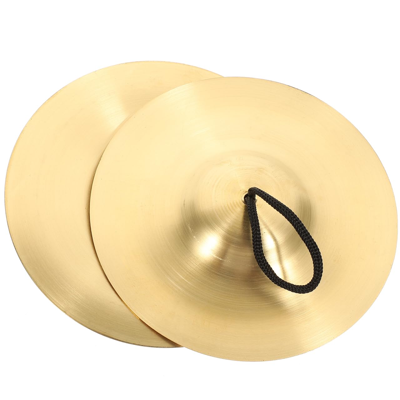 Vaguelly 1 Pair Hand Cymbals, 6 Inch Small Marching Cymbal, Metal Finger Zills with Band Percussion Instrument for Adults, Kids, Party