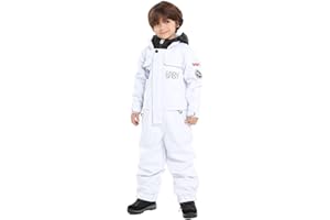 GSOU SNOW Ski Suit Kids Snowsuit One Piece Boys Girls Snowboard Suit Ski Jumpsuits Coveralls Waterproof Windproof