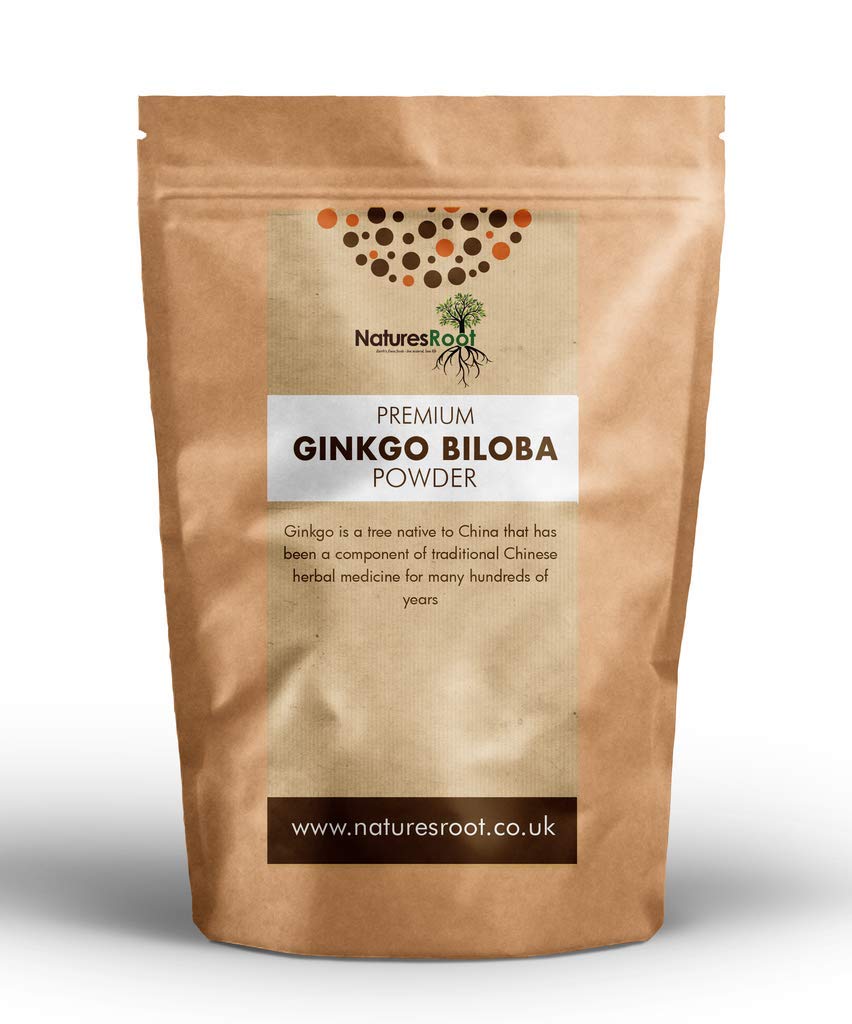 Nature’s Root Ginkgo Biloba Leaf Powder 125g - Chinese Super Herb| Ginkgo Powder| Natural Antioxidant | Memory Booster