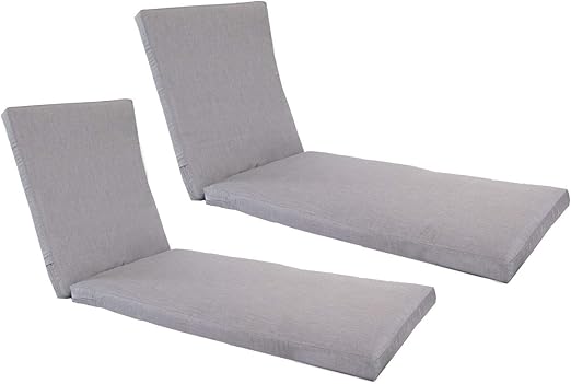 Amazon Com Kingrattan Com Made In Usa Outdoor Patio Chaise Lounge Cushion 26 W X 76 L Sunbrella Canvas Granite 2 Pack Home Kitchen