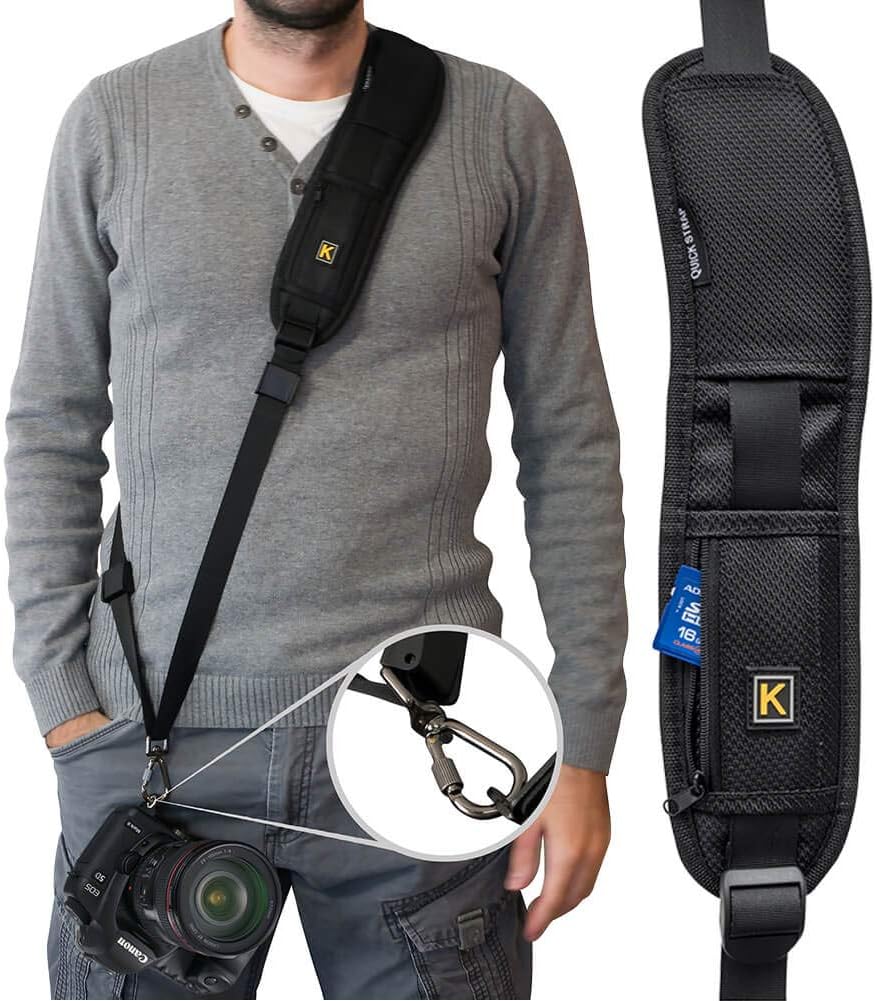 Camera Strap,Camera Sling Strap with Quick Release Plate, Adjustable and Comfortable Neck/Shoulder for DSLR/SLR Camera (Nikon, Canon, Sony) Universal Belt