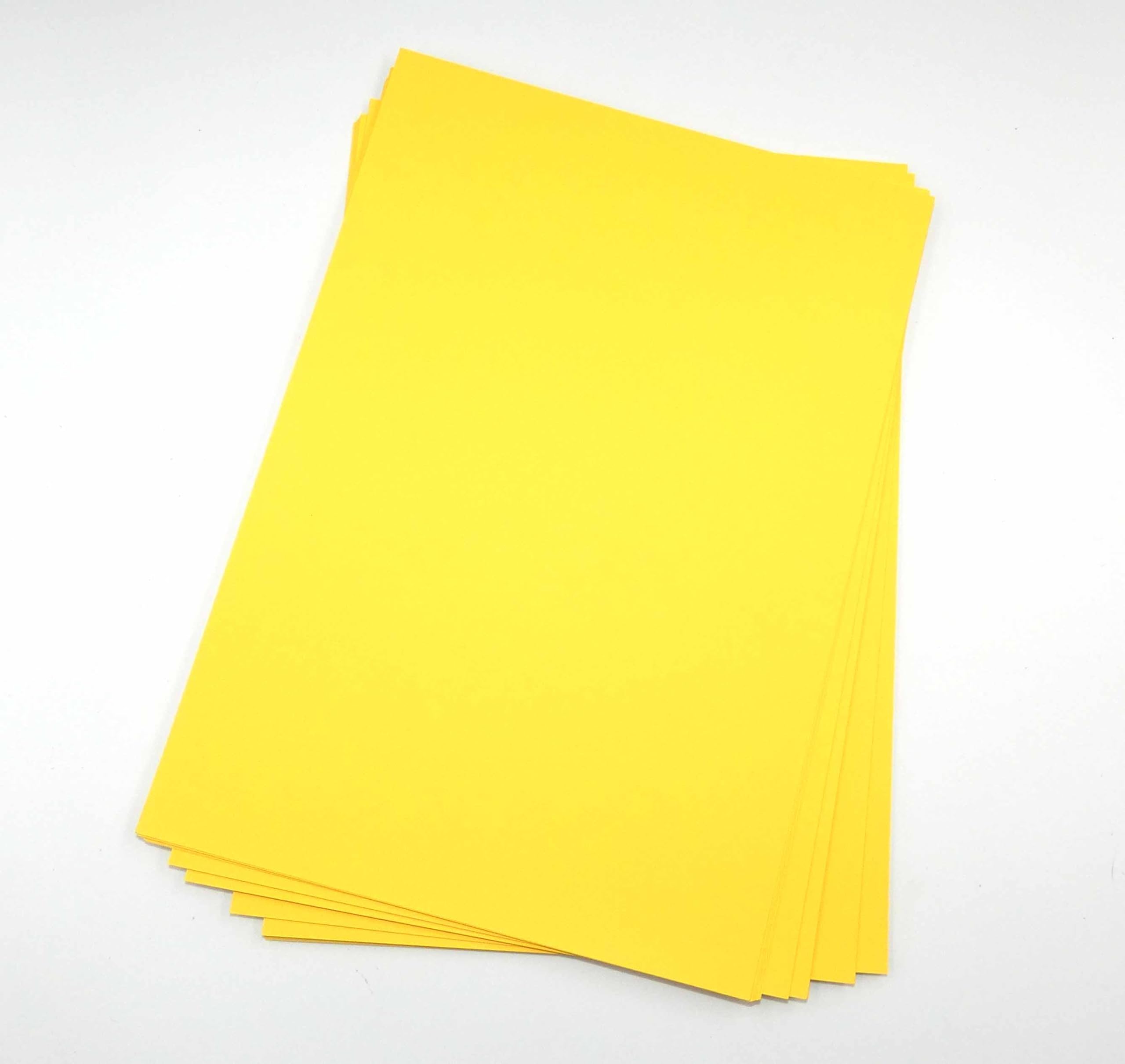 Sixstore A4 Coloured Paper, Card 50 Sheets Assorted Colours, Real 200GSM, Crafting and Decoratin, Art Paper (297 x 210mm) (Yellow)