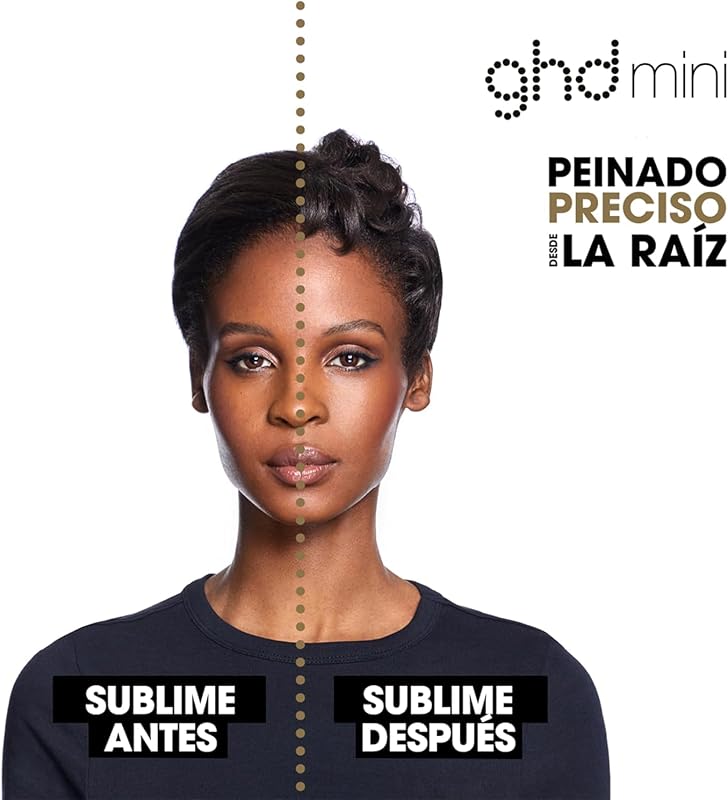 ghd Mini Styler - Alisador de Cabelo Profissional para Cabelos Curtos e Franjas, Placas Mais Estreitas, Unissexo para Mulheres e Homens, Penteados de Precisão, Cor Preto (European Plug)