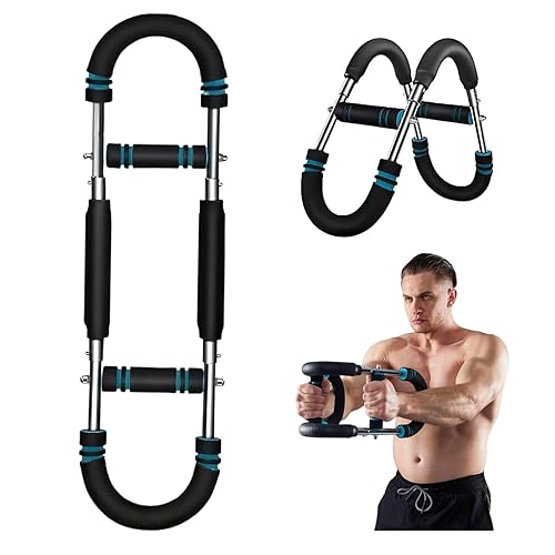 40-100lb Twister Arm Trainer, Adjustable Forearm Strengthener Arm Exercise Equipment Power Twist Arm Trainer Portable Spring Resistance for Home Workout Equipment Workout Rope (B)