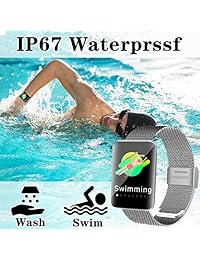 Kidaily Fitness Tracker Smart Watch, IP67 Waterproof Activity Tracker with Heart Rate Blood Pressure Sleep Monitor Pedometer Call Reminder Sport Wristband