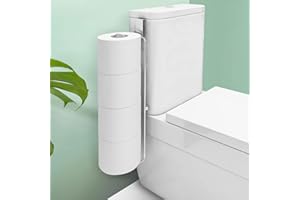Conworld Toilet Paper Storage for 4 Roll Tissue, Over The Tank Toilet Paper Holder, Stainless Steel Rustproof Toilet Paper Holder Wall Mount, for Rv, Bathroom Storage and Organization, Silver, 1 Pack