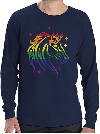 Camiseta de Manga Larga para Hombre - - Gay and Lesbian Rainbow Unicorn - Ropa LGTB, Orgullo Gay: Amazon.es: Ropa y accesorios