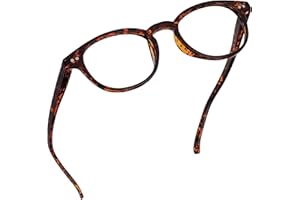 Readerest Round Blue Light Blocking Reading Glasses (Tortoise, 1.00 Magnification) Computer Glasses, fashionable for men and women, Anti Glare, Anti Eyestrain, UV protection, peepers glasses
