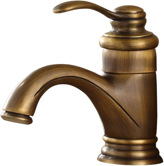iBalody Grifos de cobre antiguos grifo de la cuenca Vintage Lavabo de