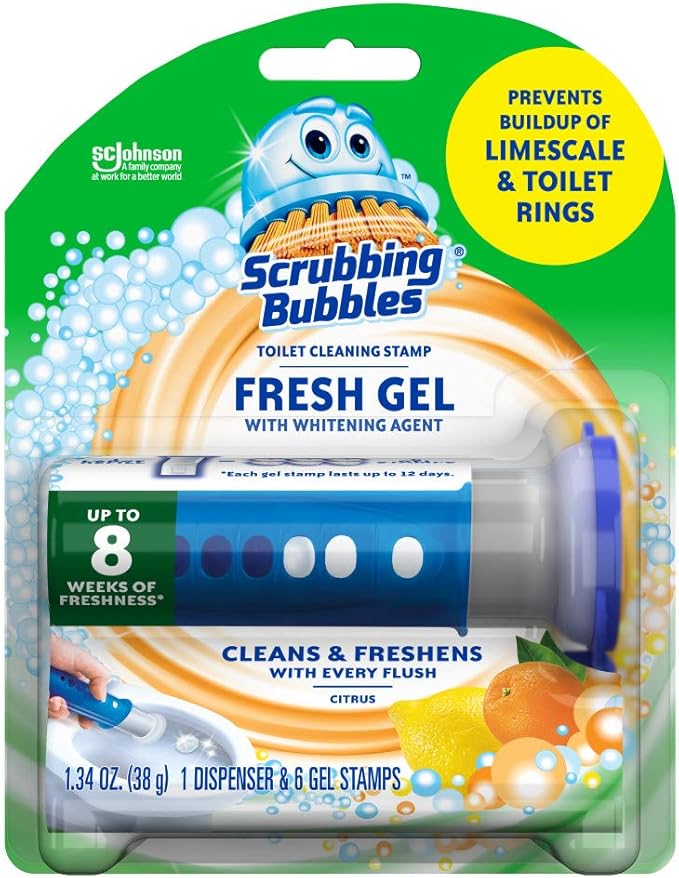 Scrubbing Bubbles Fresh Gel WCReinigungstempel, Zitrusspender mit 6