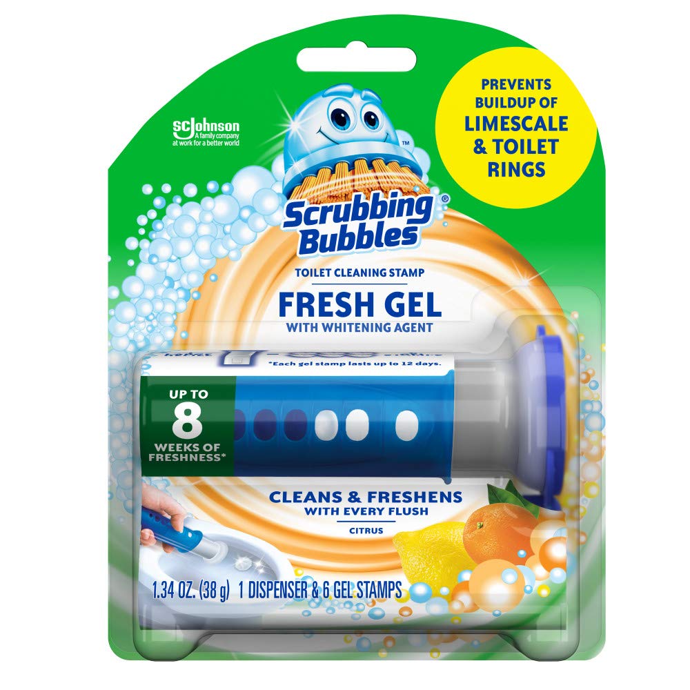 Scrubbing Bubbles Fresh Gel Toilet Cleaning Stamp, Citrus