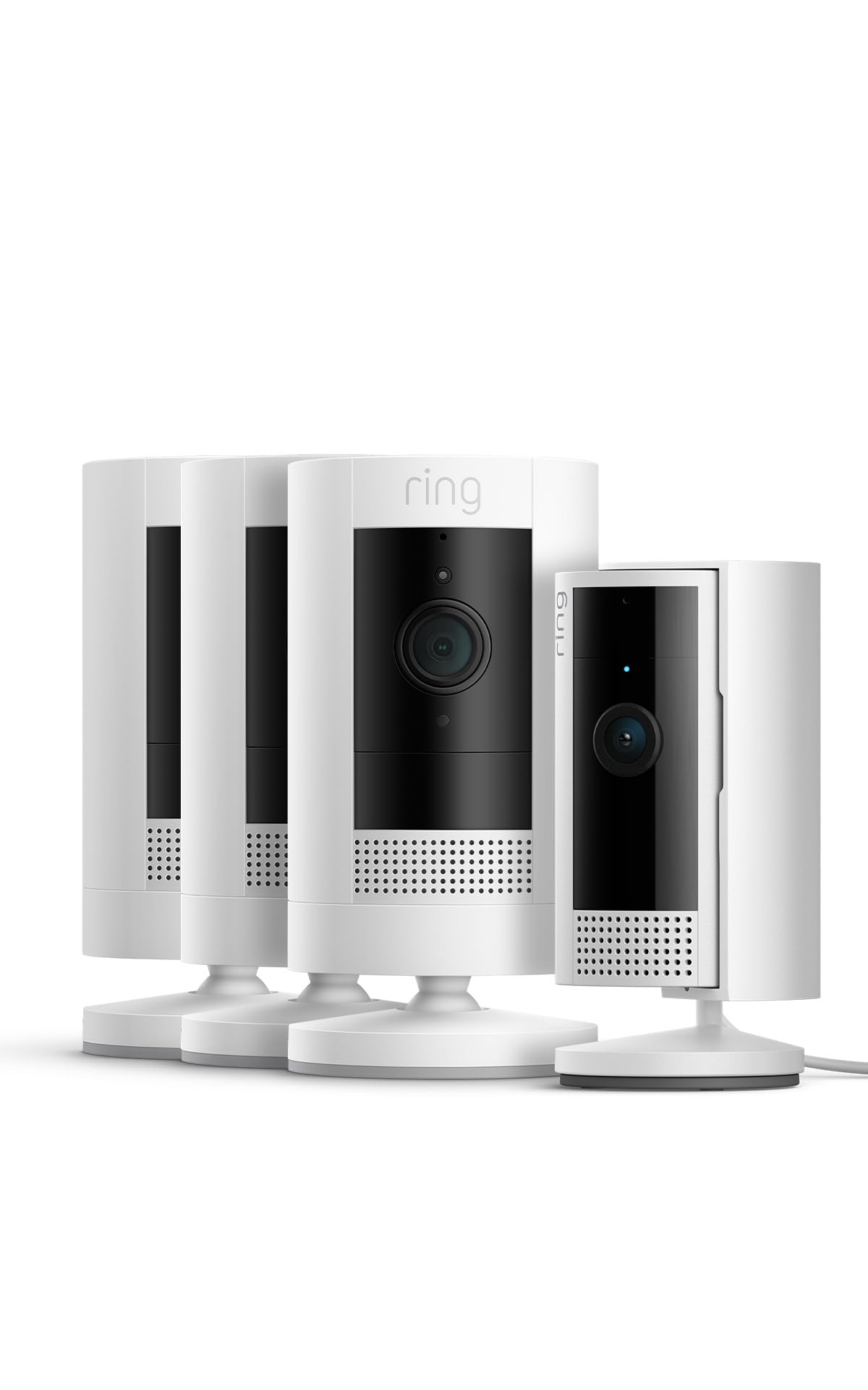 Ring Akku-Außenkamera (Stick Up Cam) + Ring Innenkamera