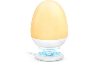 MediAcous Night Lights for Kids Room, Baby Night Light with Stable Charging Pad, Dimmable Kids Night Light with 1H Timer & Touch Control, ABS+PC LED Egg Lamps for Breastfeeding, Up to 200H
