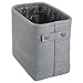 mDesign Fabric Storage Box – Household Storage Basket with Integrated Handles - Perfect for Holding Towels and Bathroom Accessories – Charcoal
