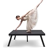 MyStage 4'x4' Portable Stage Platform, Adjustable Height 17-28" | Aluminum, 3400 lb capacity, US-patented 5-leg frame. Sets up in 60 seconds and folds flat to 2'x4' to carry.