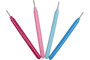 Ruwado 4 Pcs Quilling Tools Set Metal Slotted Tool Rolling Curling Kit Multifunctional Needle Pen for DIY Cardmaking Craft Ar