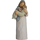ShineOnAngel Jesus Healing Girl Figurine - Hand Painted Jesus Statue 8” High, Jesus Love You Sympathy Decor Encouraging and Comfort Broken Heart Girl Figurine Embrace His Hope Serie