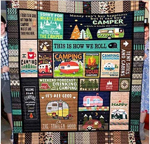 melysUS Camping Blanket Quilt,Indoor/Outdoor Camping Blanket,Outdoor Lightweight Packable Down Blanket for Traveling, Picnics, Beach Trips, Concerts (38"x45") - Thumbnail 2