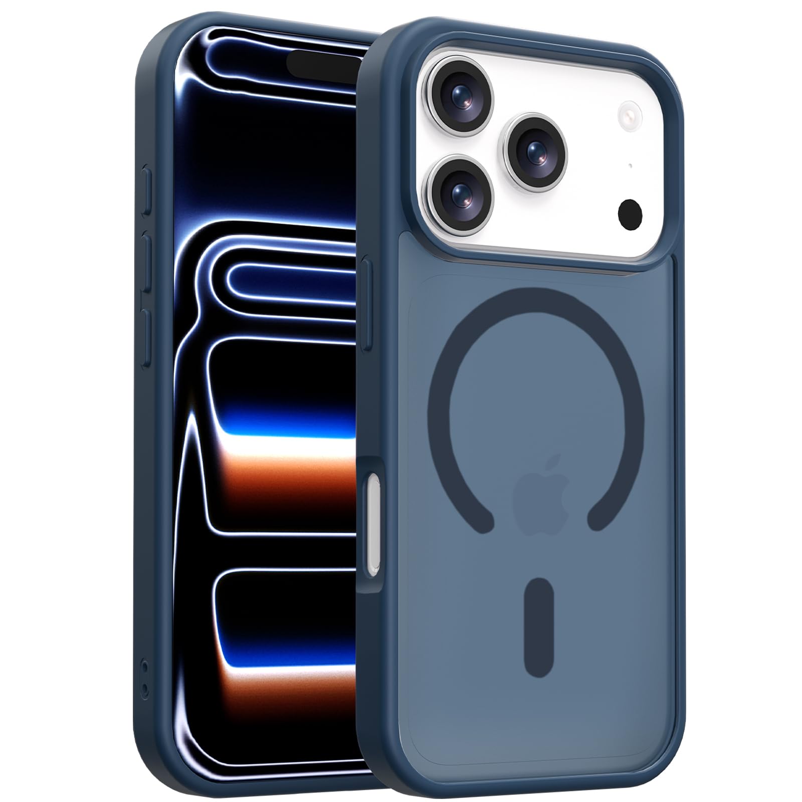 Zyzhogar for iPhone 17 Pro Max Case, Stronger Magnetic [Military Grade Drop Protection] Translucent Matte Anti-Scratch Shockproof Protective Phone Cover for iPhone 17 Pro Max 6.9", Blue