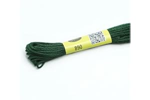 Embroidery Thread 10set Chart Column 12 Skeins 8M Mercerized Cotton Embroidery Floss Cross Stitch Thread 25 Green Colors Avai