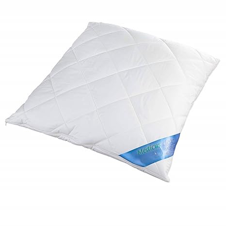 Schlafmond Medicus Clean Allergiker Kopfkissen 80x80 cm, Komfortkissen mit anpassbarer Füllmenge, bis 95 Grad waschbar