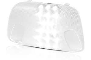 Gempro Interior Map Dome Light Cover Len&White Led Overhead Console Reading Lamp Compatible with 1999-2007 Ford F250 F350 F450 F550, 6000K White