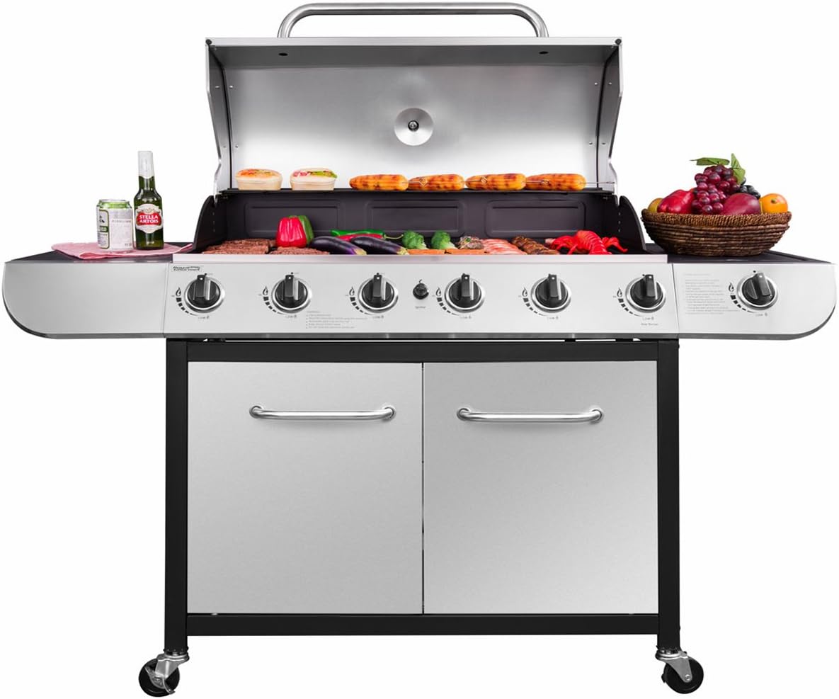 review Royal Gourmet SG6002 Cabinet Propane Gas Grill, 6-Burner, Stainless Steel