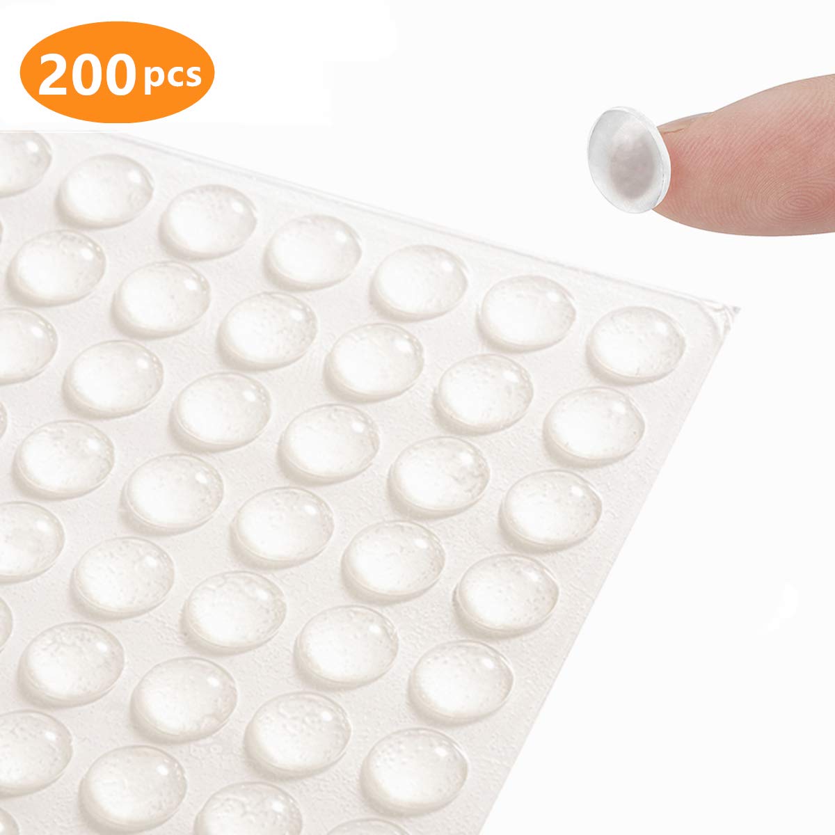 Cabinet Door Bumper Pads Clear 10mm 200pcs Small Rubber Drawer Bumpers For Cabinets Sound Dampening Picture Frames Kitchen Amazon In Home Improvement