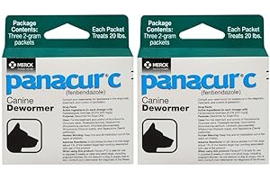 Pan-acur -C, Canine Dewormer 2 Gram Green Packets Pack of 2