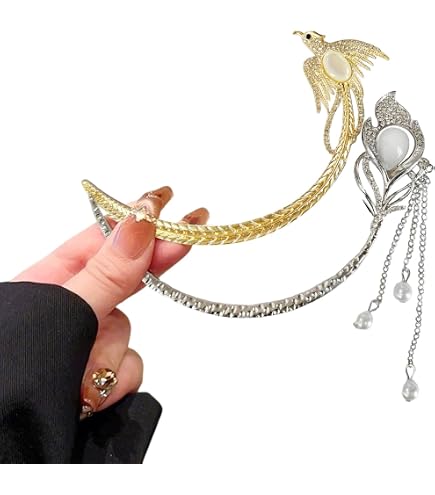 Hair Stick Jewelry-Grade Metal Pearl Flower Dunhuang Style Enamel 5.9\