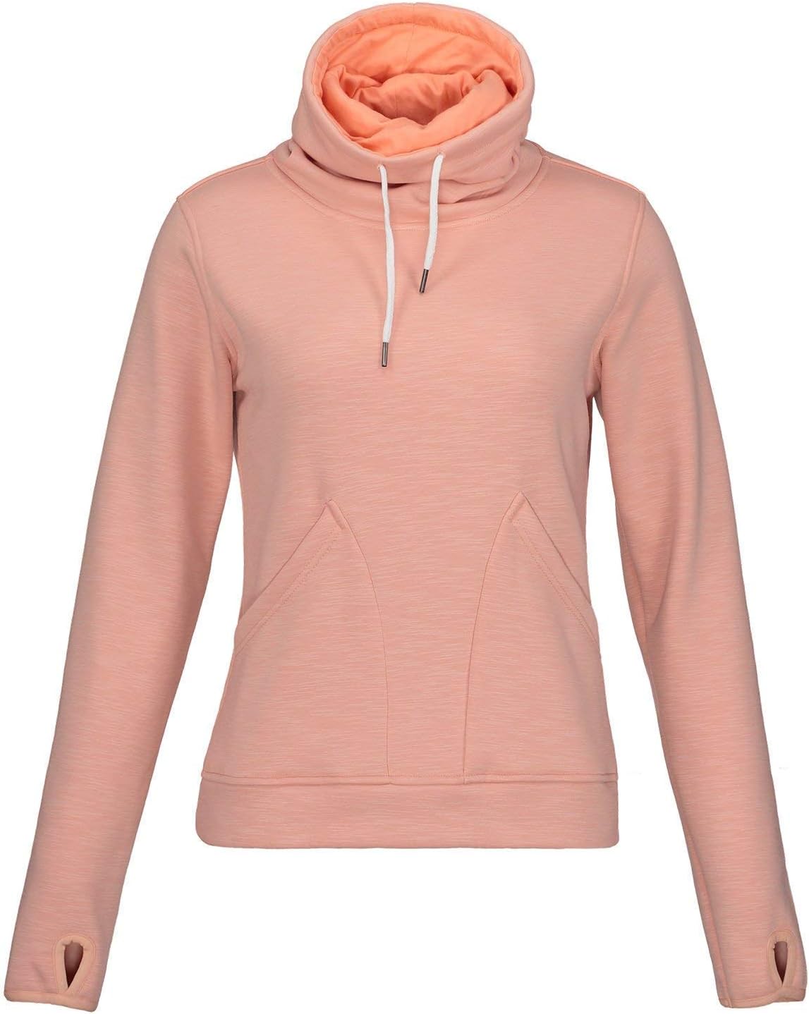Helzkor Women's Basic Long Sleeve Fleece Lined Pullover Casual Sweatshirt with Thumbholes and Pockets
