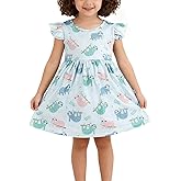 Toddler Girl Dress Horse Print Ruffle Bottom Casual Dress Summer Clothes 1-8Y